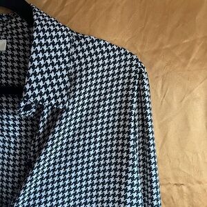 Women’s Plus Size Black and White Houndstooth Shirt Tamara H